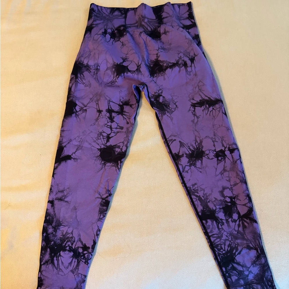 Purple and Black Womens Leggings